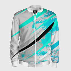 Бомбер мужской Color white light blue, цвет: 3D-белый