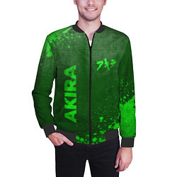 Бомбер мужской Akira - green gradient вертикально, цвет: 3D-черный — фото 2