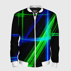 Бомбер мужской Color blue black green, цвет: 3D-белый