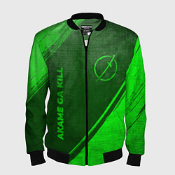 Мужской бомбер Akame ga Kill - green gradient вертикально