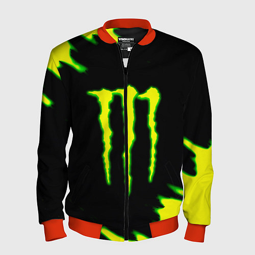 Мужской бомбер Кислотный монстр энерджи / 3D-Красный – фото 1