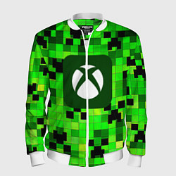 Бомбер мужской Minecraft xbox, цвет: 3D-белый