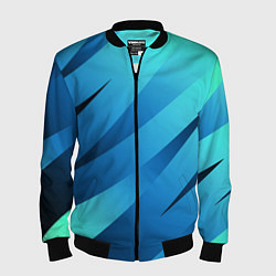 Мужской бомбер Сине-голубой абстрактные полосы