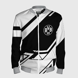 Бомбер мужской Borussia geometry black, цвет: 3D-меланж