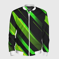 Бомбер мужской Color black green, цвет: 3D-белый