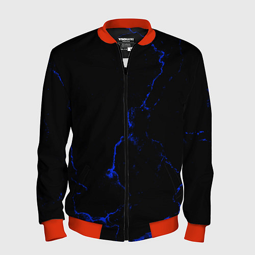 Мужской бомбер Color black blue / 3D-Красный – фото 1