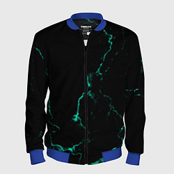 Бомбер мужской Color black turquoise, цвет: 3D-синий
