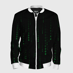 Бомбер мужской Color black green, цвет: 3D-белый