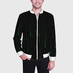 Бомбер мужской Color black green, цвет: 3D-белый — фото 2