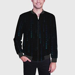 Бомбер мужской Color black blue, цвет: 3D-черный — фото 2
