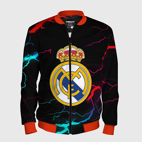 Мужской бомбер Real Madrid neon storm / 3D-Красный – фото 1