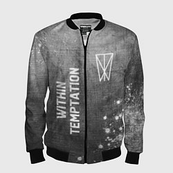 Бомбер мужской Within Temptation - grey gradient вертикально, цвет: 3D-черный
