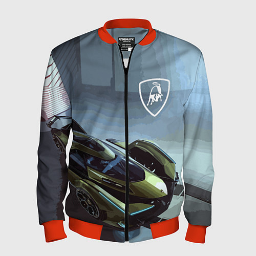 Мужской бомбер Lamborghini - motorsport extreme / 3D-Красный – фото 1