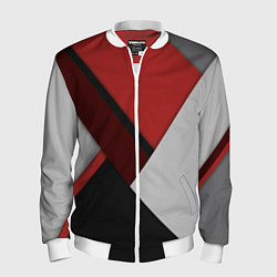 Бомбер мужской Color black red grey, цвет: 3D-белый