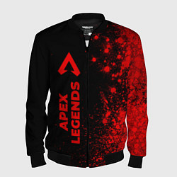 Бомбер мужской Apex Legends - red gradient по-вертикали, цвет: 3D-черный