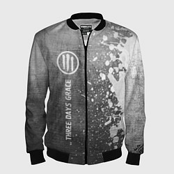 Бомбер мужской Three Days Grace - grey gradient по-вертикали, цвет: 3D-черный