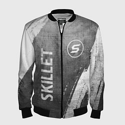 Бомбер мужской Skillet - grey gradient вертикально, цвет: 3D-черный