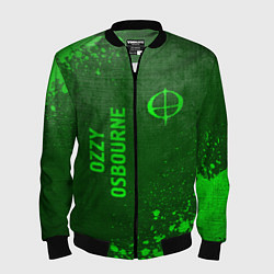 Бомбер мужской Ozzy Osbourne - green gradient вертикально, цвет: 3D-черный