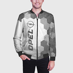 Бомбер мужской Opel - white gradient по-вертикали, цвет: 3D-черный — фото 2