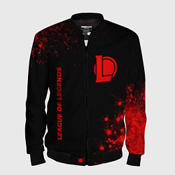 Бомбер мужской League of Legends - red gradient вертикально, цвет: 3D-черный