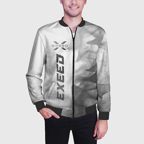 Мужской бомбер Exeed - white gradient по-вертикали / 3D-Черный – фото 3