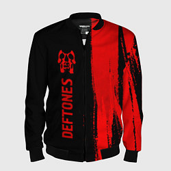Бомбер мужской Deftones - red gradient по-вертикали, цвет: 3D-черный