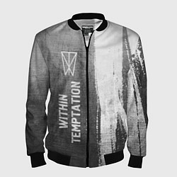 Бомбер мужской Within Temptation - grey gradient по-вертикали, цвет: 3D-черный