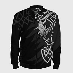 Бомбер мужской Верные спутники Одина, цвет: 3D-черный