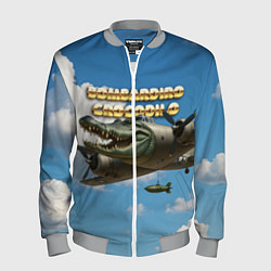 Бомбер мужской Bombardino Crocodillo мем, цвет: 3D-меланж