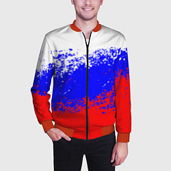 Бомбер мужской Патриот - флаг, цвет: 3D-красный — фото 2