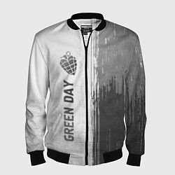 Бомбер мужской Green Day - white gradient по-вертикали, цвет: 3D-черный