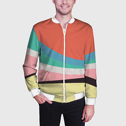 Бомбер мужской Спектр июнь, цвет: 3D-белый — фото 2