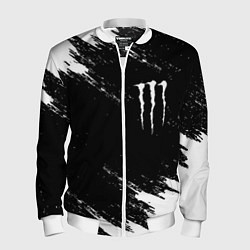 Бомбер мужской Monster energy краски штрихи белые, цвет: 3D-белый