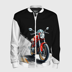Бомбер мужской Ducati Racer, цвет: 3D-белый