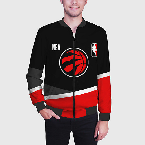 Мужской бомбер Toronto Raptors - basketball / 3D-Черный – фото 3