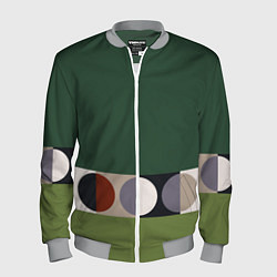 Бомбер мужской Луна Малевича сосновый зеленый, цвет: 3D-меланж