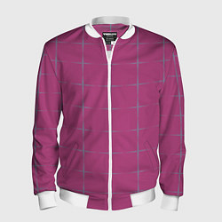 Бомбер мужской Color pink stripes, цвет: 3D-белый