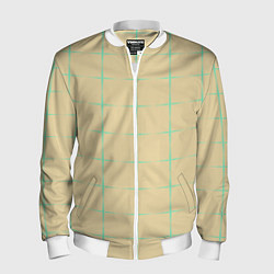 Мужской бомбер Color beige green crosses