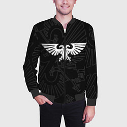 Бомбер мужской Вархаммер - Империум человечества, цвет: 3D-черный — фото 2