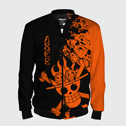 Бомбер мужской One Piece - Ace, цвет: 3D-черный