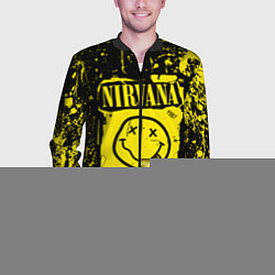 Бомбер мужской Nirvana smile 1987, цвет: 3D-черный — фото 2