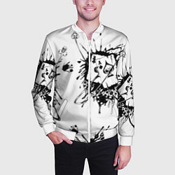 Бомбер мужской Покер, цвет: 3D-белый — фото 2