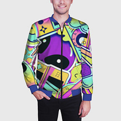 Бомбер мужской Пришелец, цвет: 3D-синий — фото 2