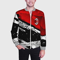 Бомбер мужской ФК Милан - потертости, цвет: 3D-меланж — фото 2