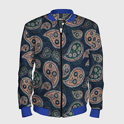 Бомбер мужской Индийский деним, цвет: 3D-синий