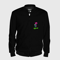 Бомбер мужской Night club neon, цвет: 3D-черный