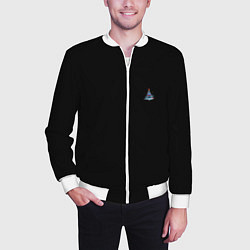 Бомбер мужской Новогодняя сказка, цвет: 3D-белый — фото 2