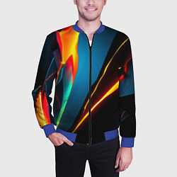 Бомбер мужской Multicoloured neon, цвет: 3D-синий — фото 2