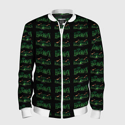 Бомбер мужской Halloween pattern, цвет: 3D-белый
