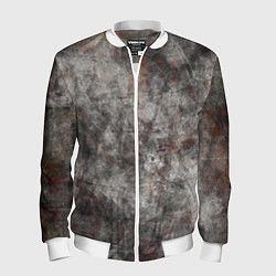 Бомбер мужской Абстракция - gray stone, цвет: 3D-белый